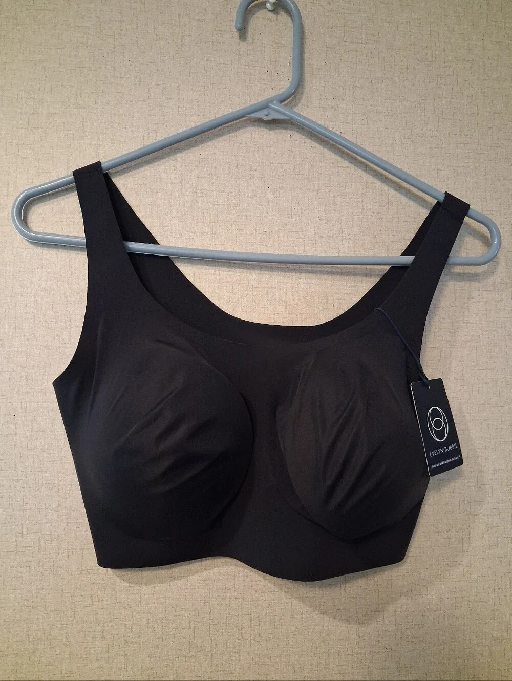 EVELYN BOBBIE - WOMEN'S BLACK THE Scoop BRA Sz L New